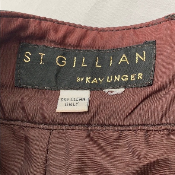 St. Gillian Brown Soft Leather Pencil Skirt Sz. 4 - Picture 4 of 6